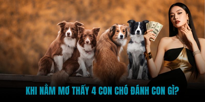 Khi nằm mơ thấy 4 con chó đánh con gì dễ trúng?